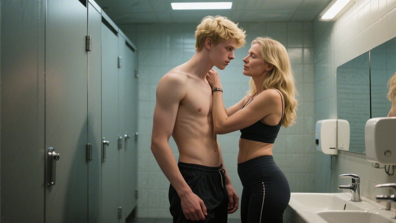 Smeared Mirror Seduction in the Park Lavatory