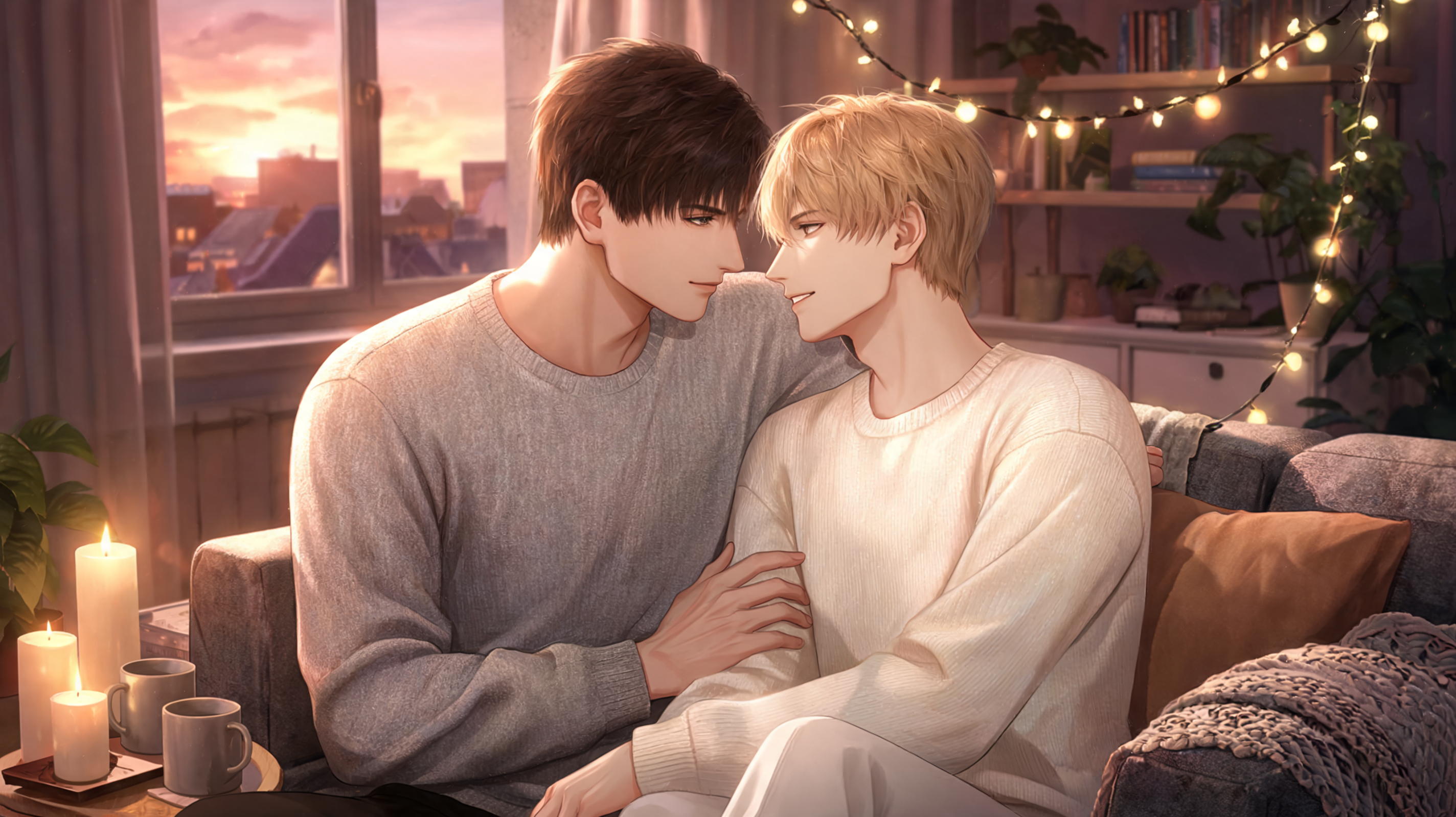 Sunset Over the Rooftop Oasis