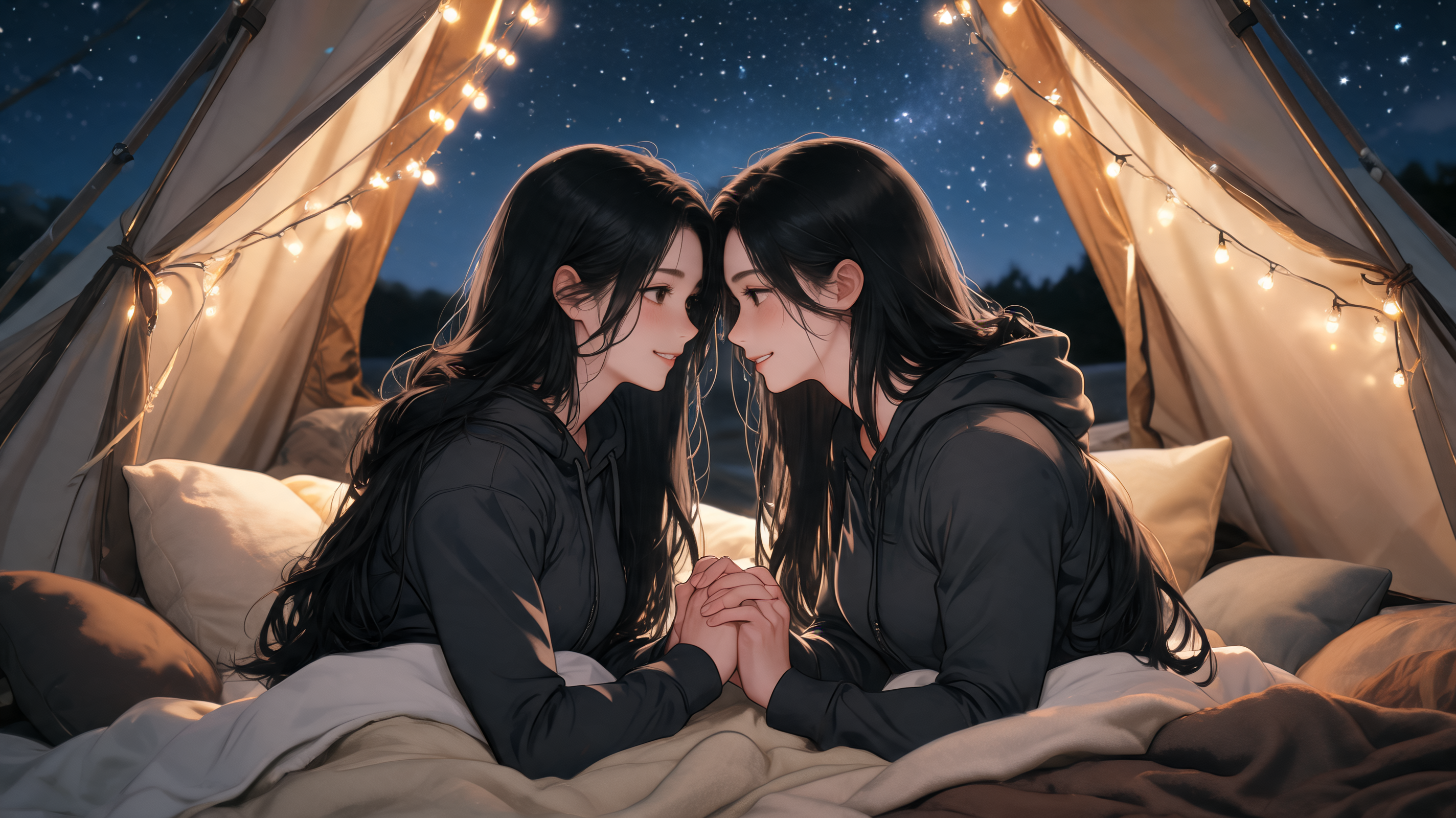 Winter's Kiss Under the Stars