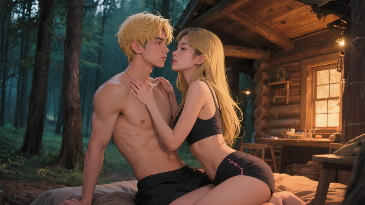 Sunlit Serenade on the Cabin Porch