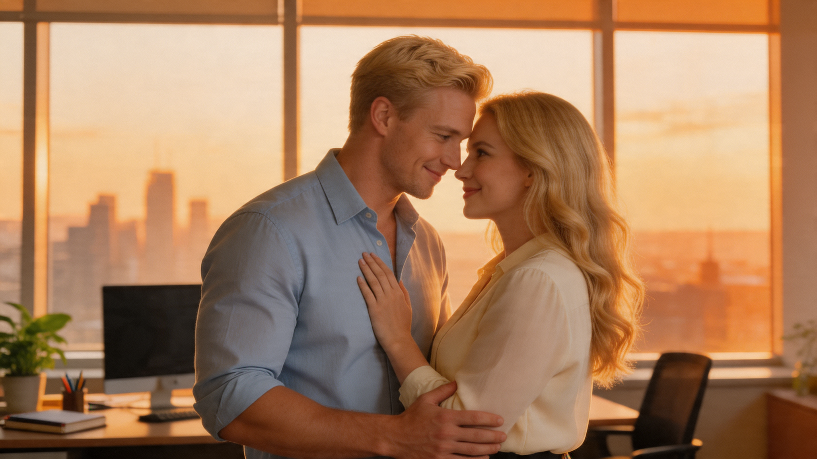 Sunset Shackles on the Skyline Desk