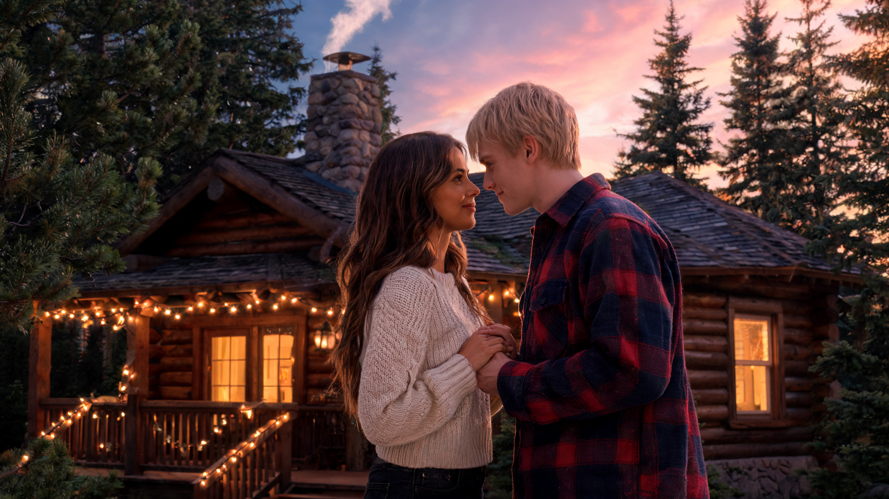 Summer Blaze at Moonlit Cabin
