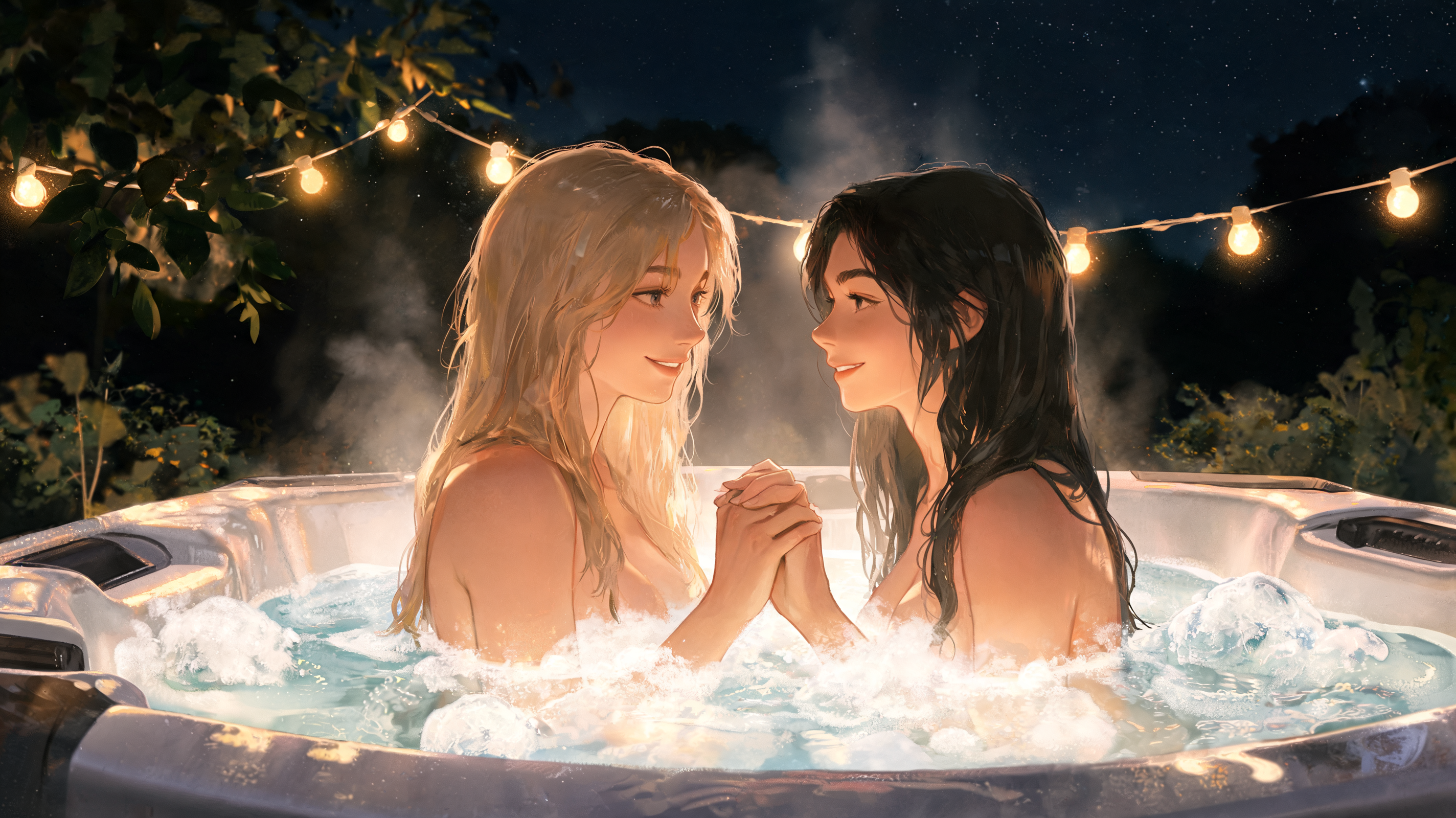 Steamy Nights Under Starlit Skies