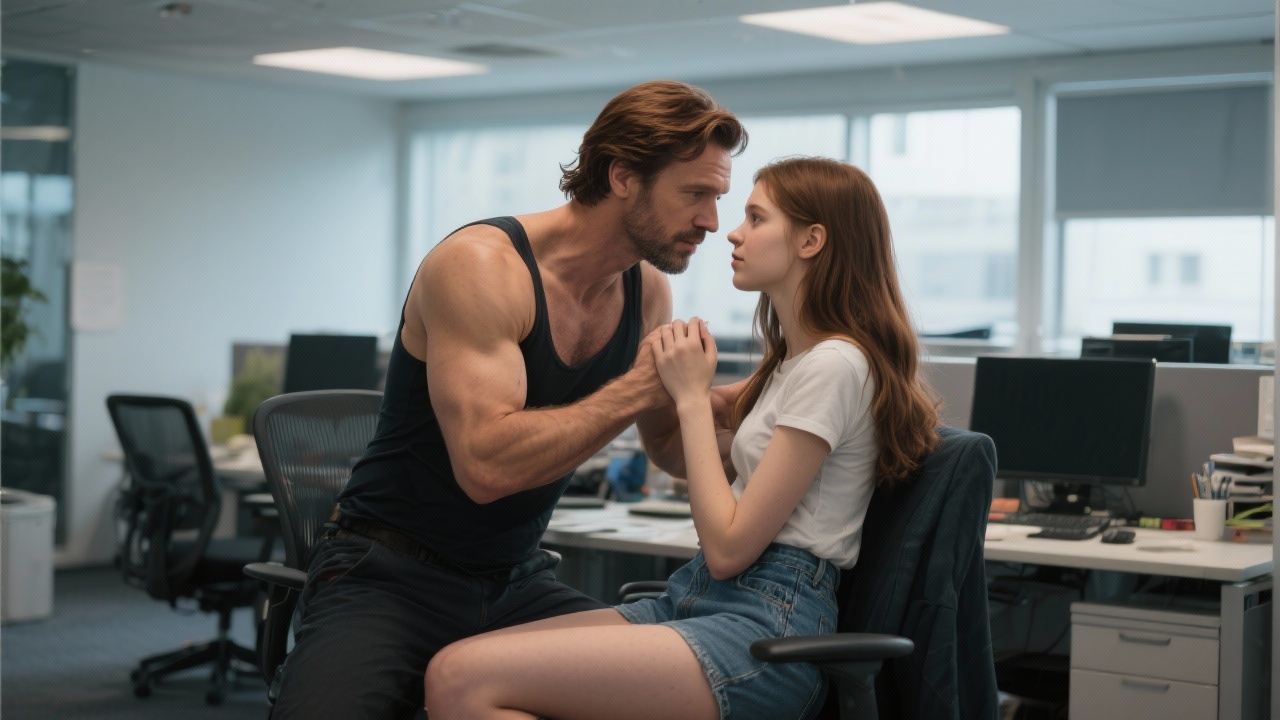 Amidst Springtime Petals and Flickering Office Lights