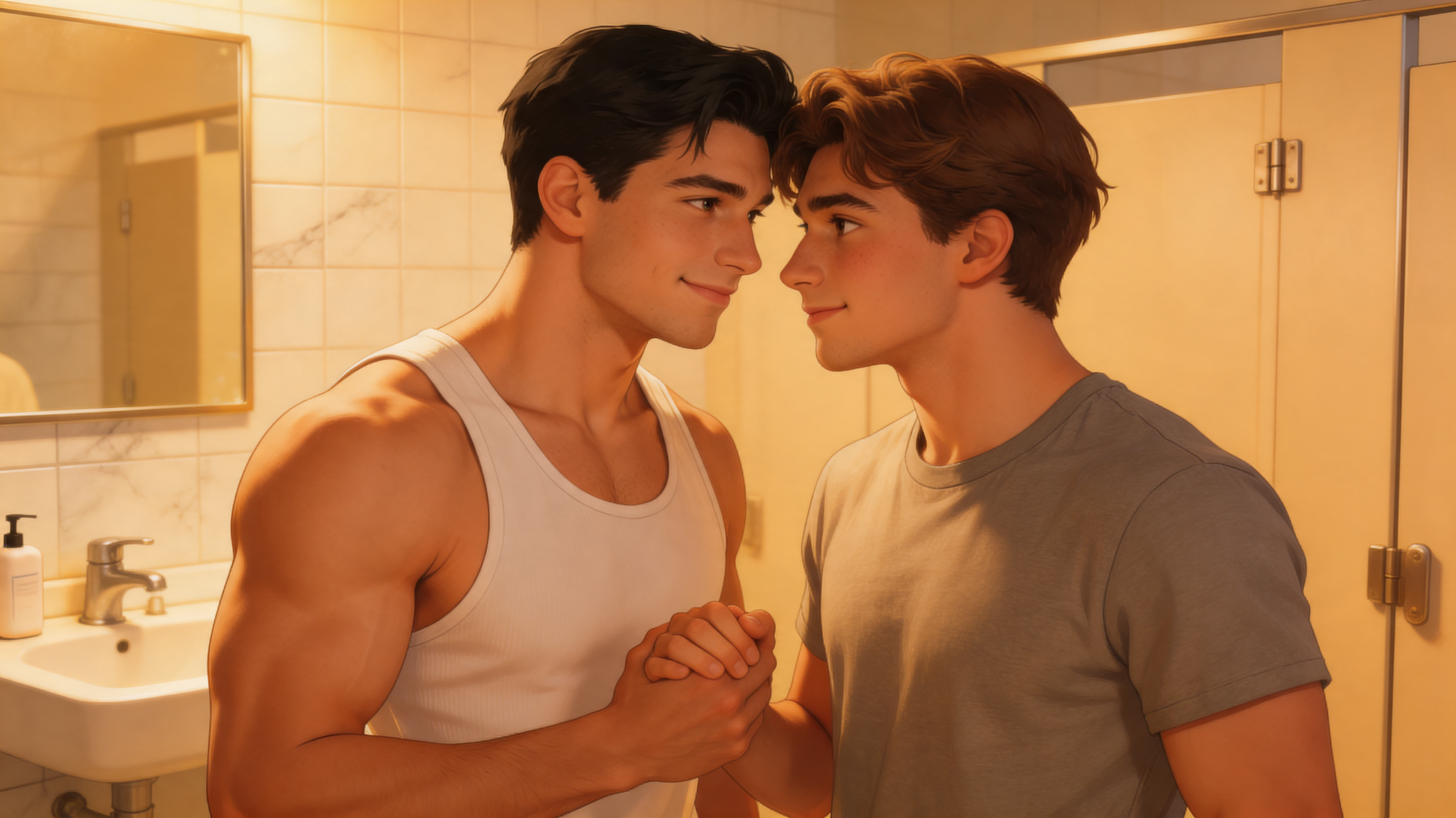 Fluorescent Flicker: Stall Shadows Ignite