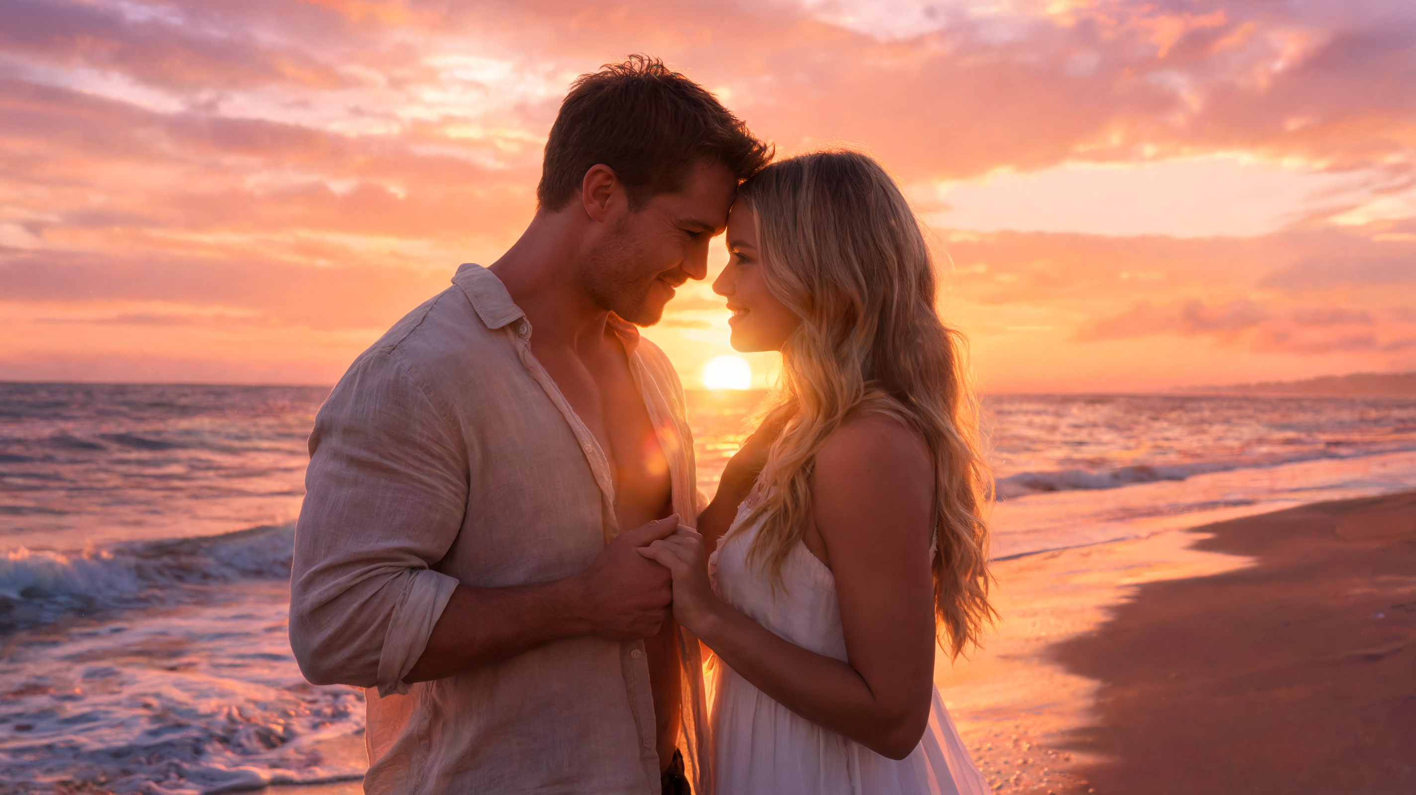 Jake and Hannah's Sunset Reunion on the Beach