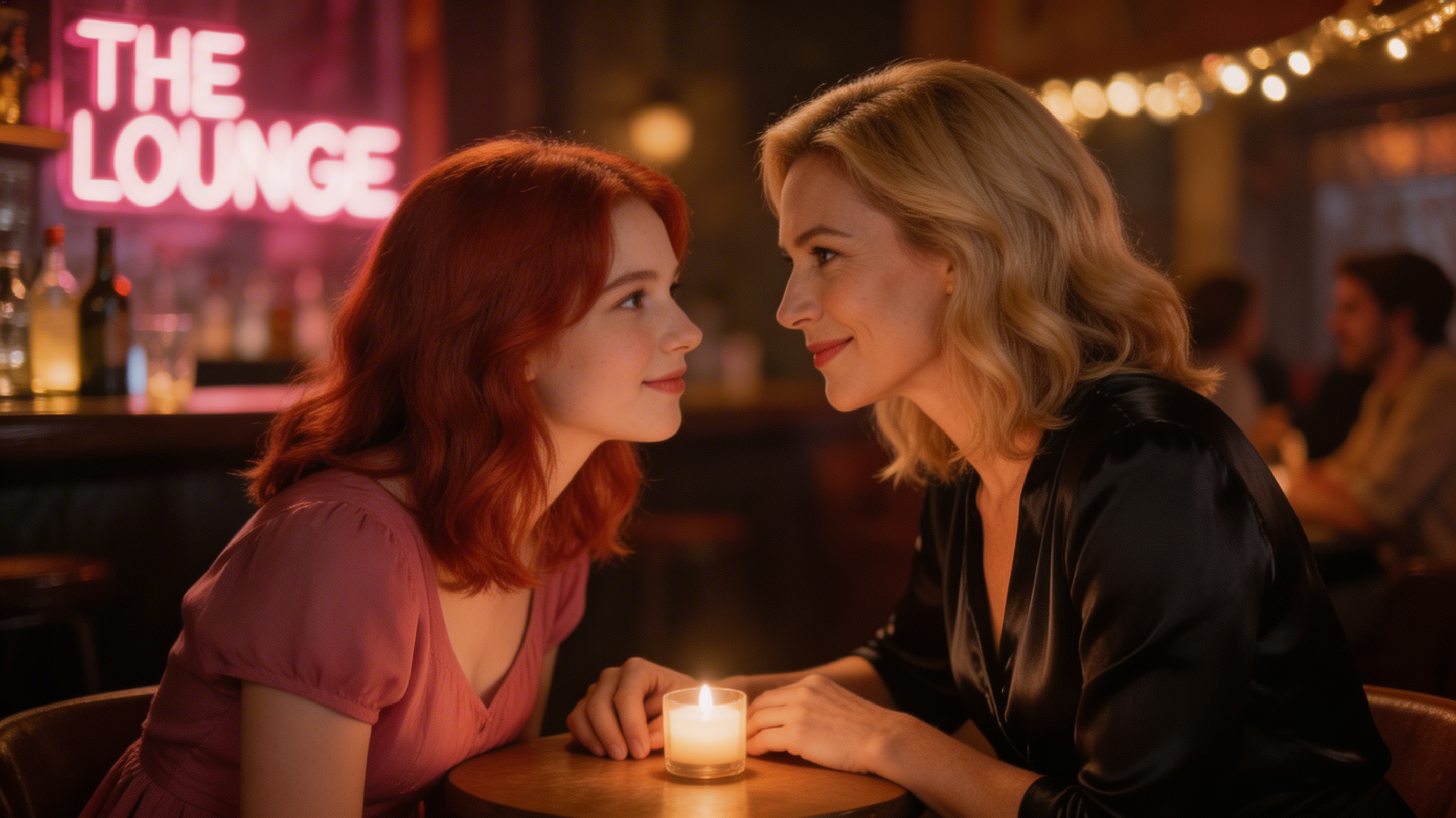 Whispers of Crimson in the Sapphire Glow