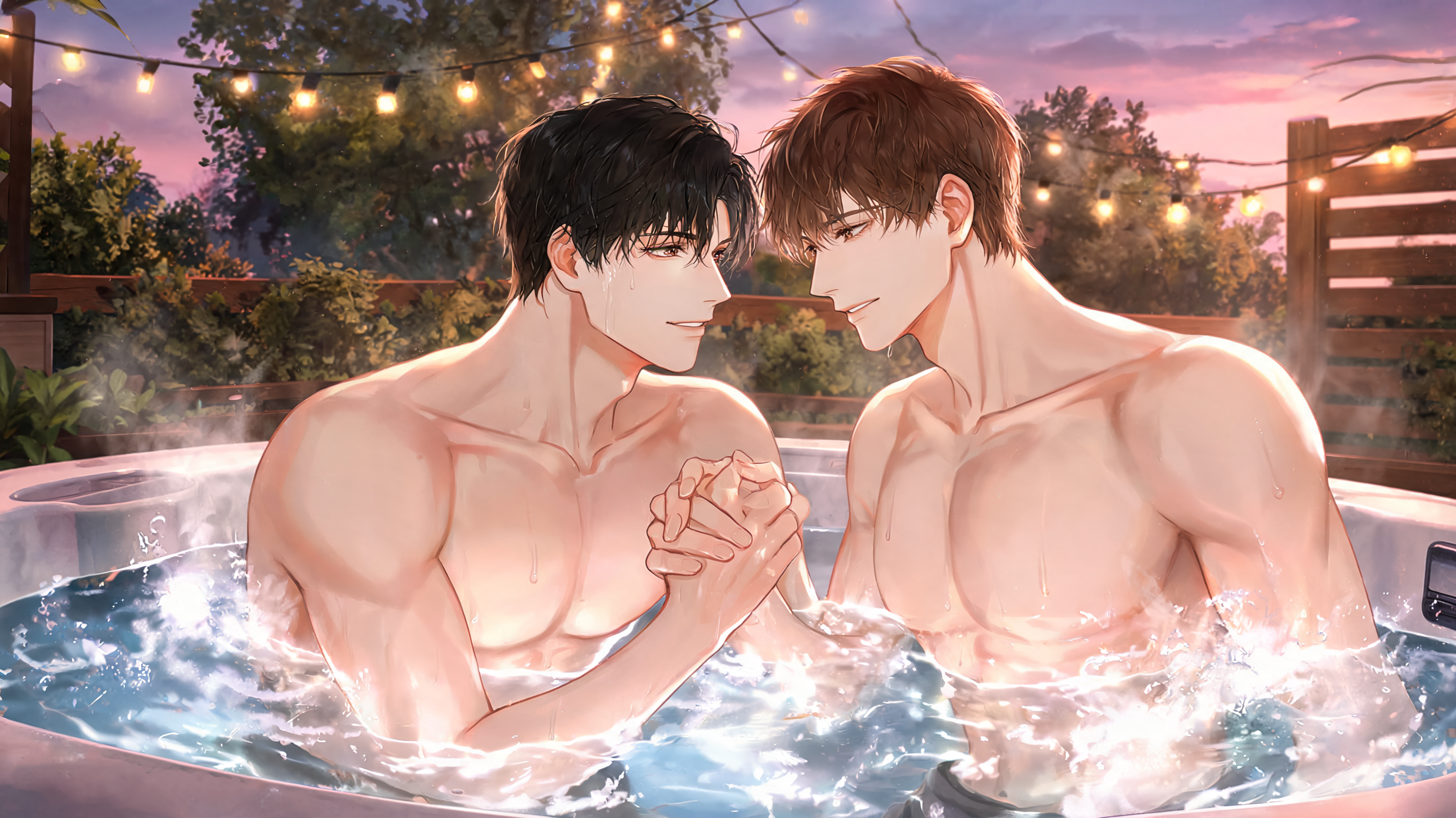 Whirlpool Whispers: Sunlit Surrender in the Hot Tub Haven