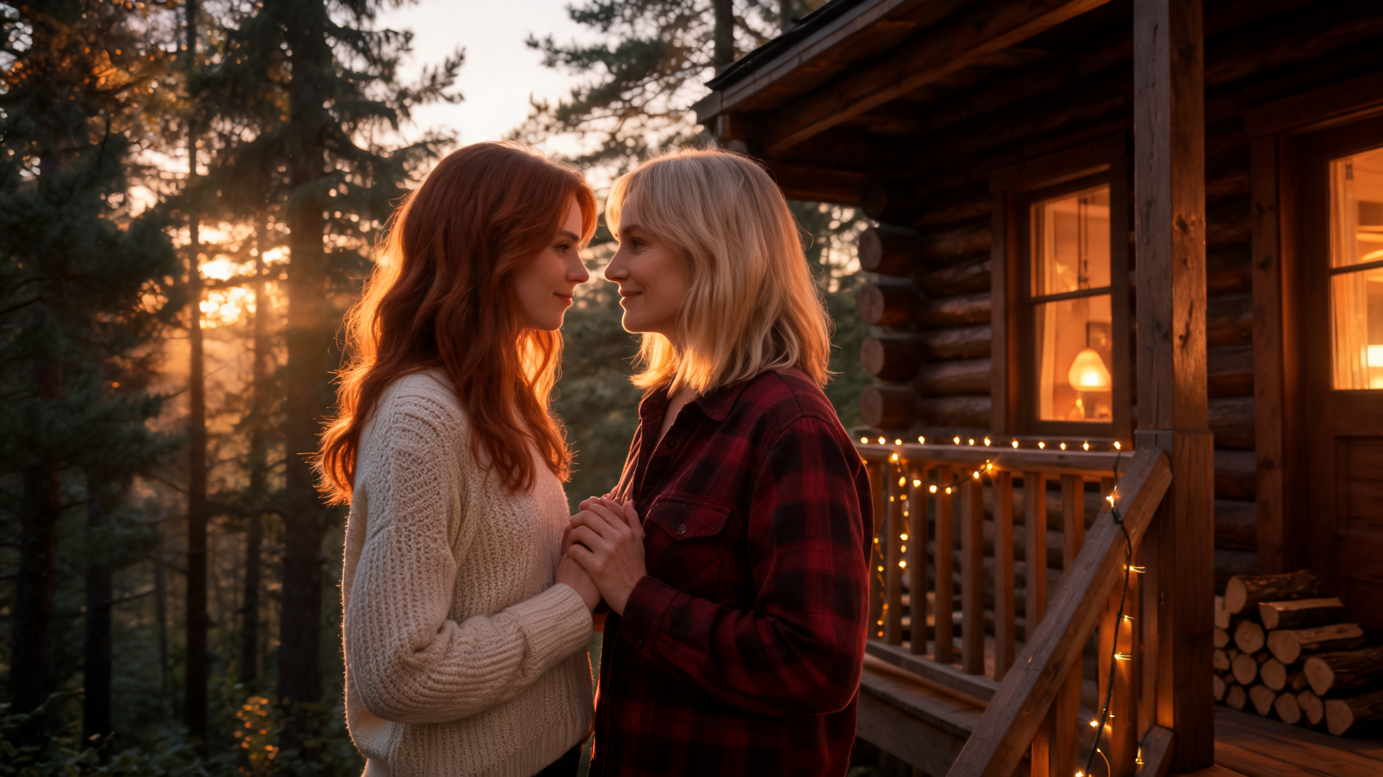 Winter Kisses in the Woods
