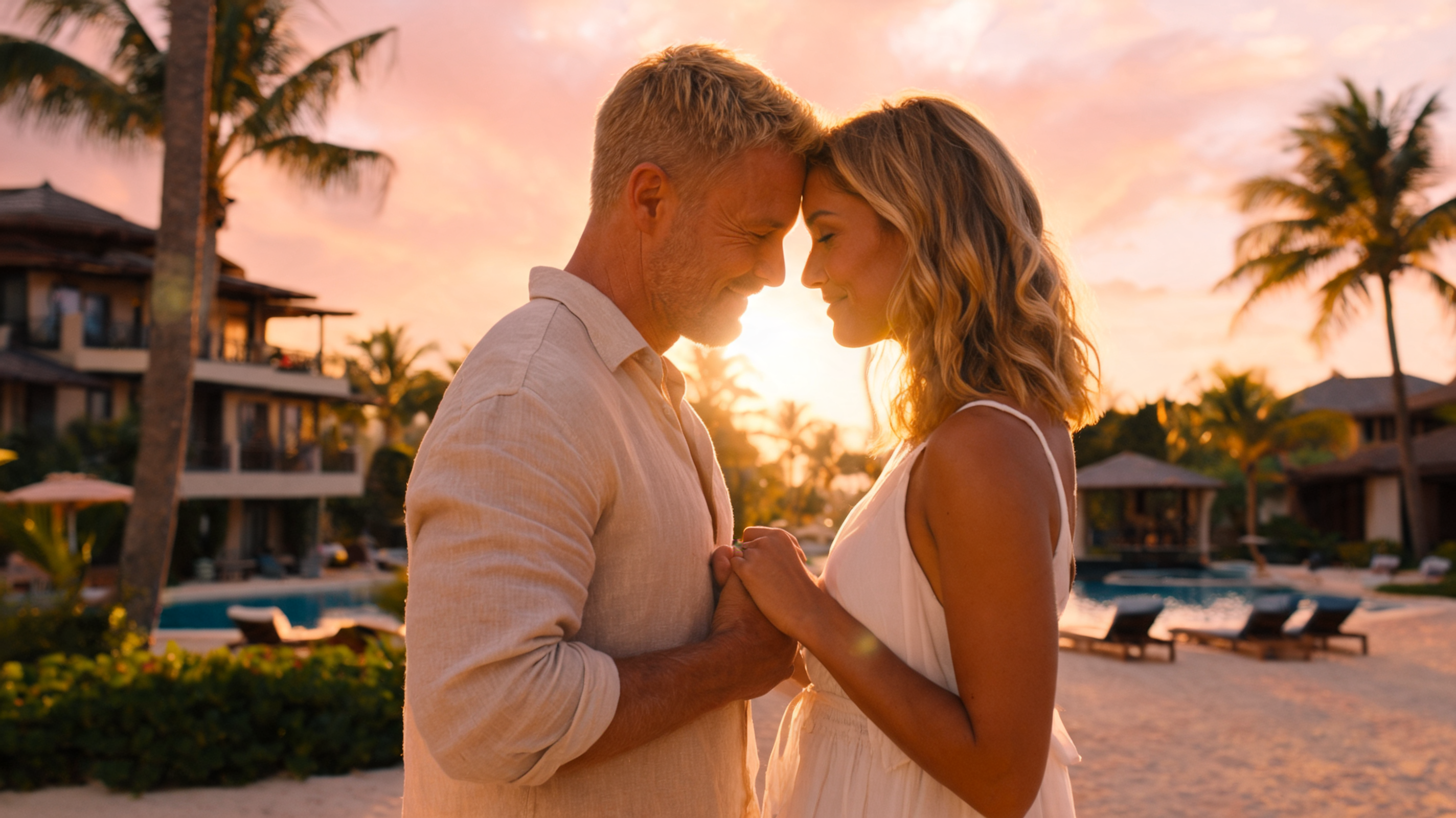 The Adventurous Dance of Two Passionate Hearts at the Vacation Resort