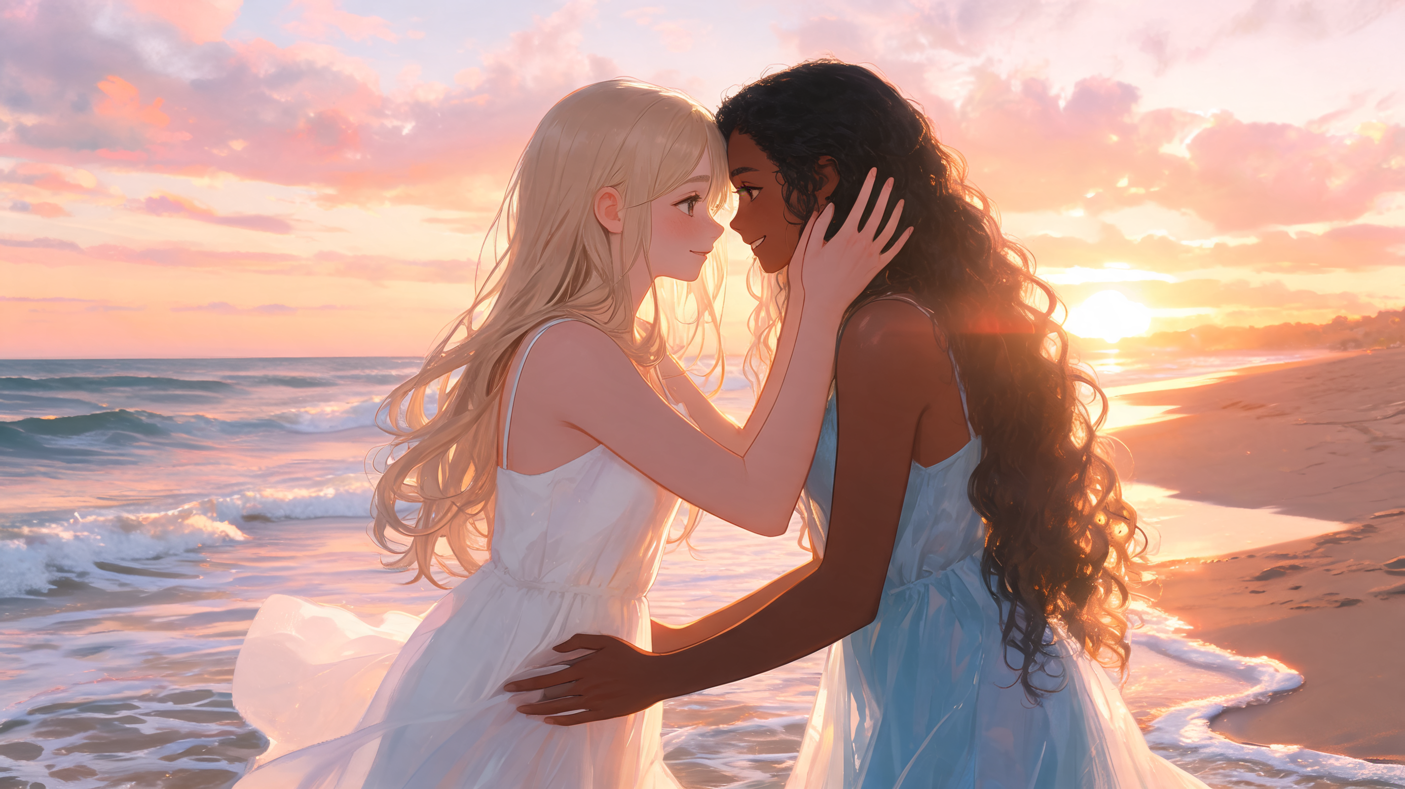 Sunset Kisses on Warm Sands