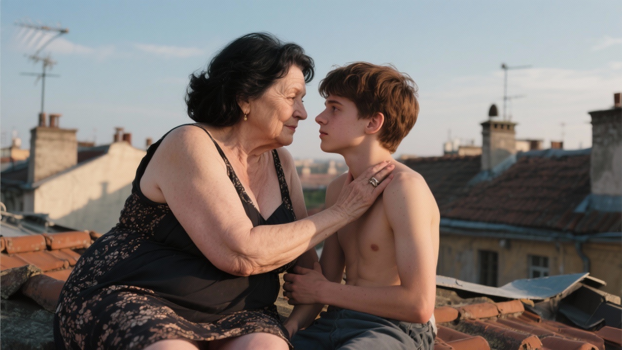 Midnight Sky Over the Rooftop Oasis